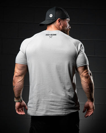 Black on Gray Simple Raglan Tee